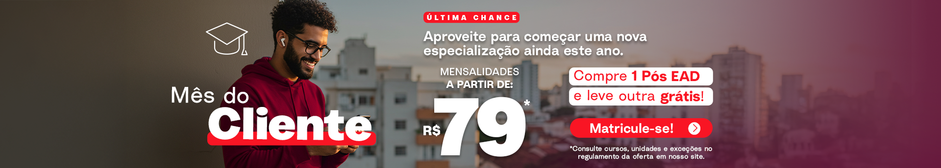 Banner Mês do Consumidor Pós em dobro Setembro - unime