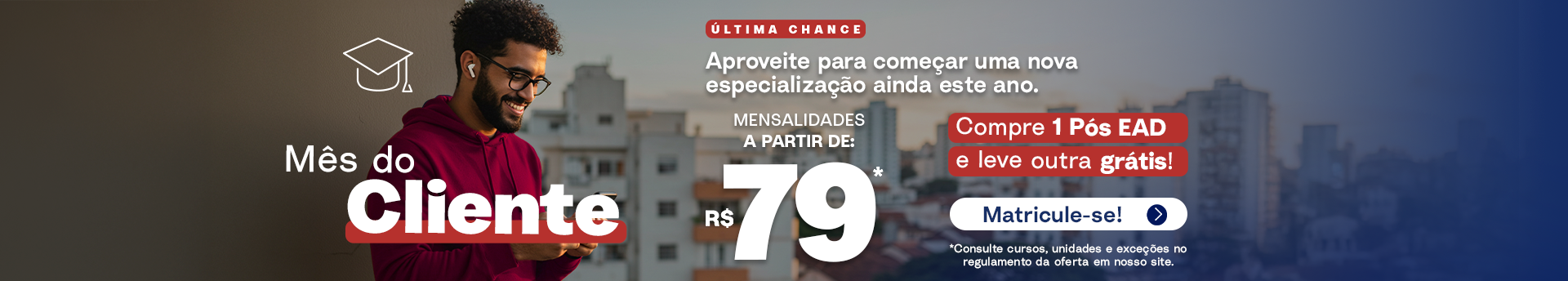 Banner Mês do Consumidor Pós em dobro Setembro - unopar