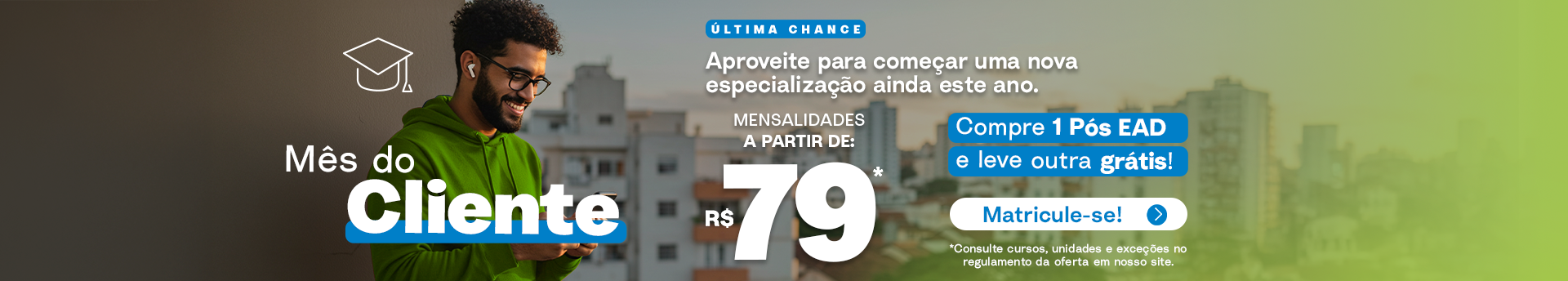 Banner Mês do Consumidor Pós em dobro Setembro - Uniderp